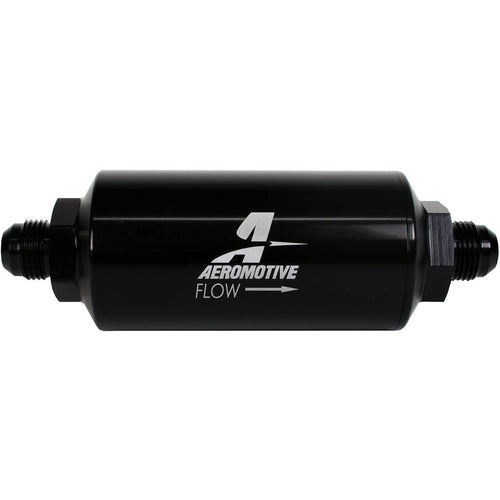 Aeromotive In-Line Filter (-08AN w/ 10 Micron Microglass Element, Black)