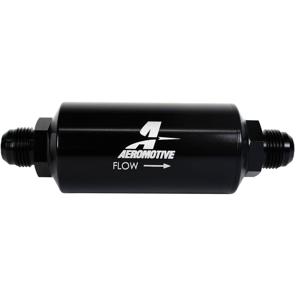 Aeromotive In-Line Filter (-08AN w/ 10 Micron Microglass Element, Black)