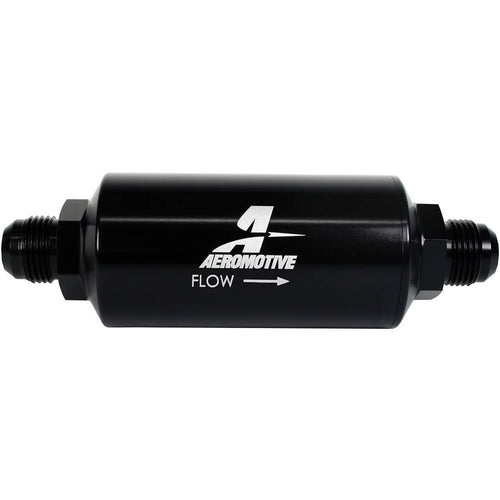 Aeromotive In-Line Filter (-08AN w/ 10 Micron Microglass Element, Black)