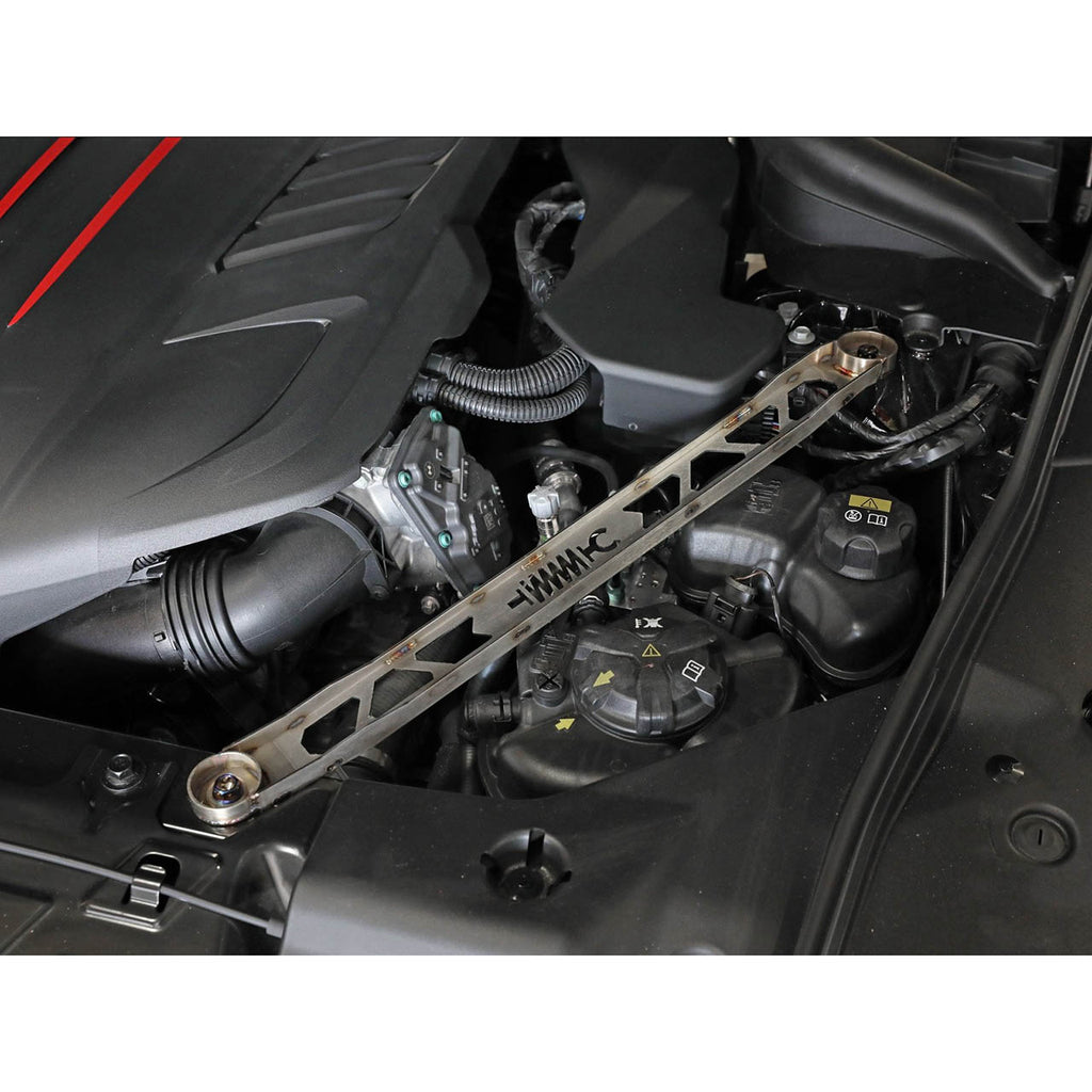 aFe Front Strut Tower Brace - 304 Stainless, 2020-2024 GR Supra (A90)