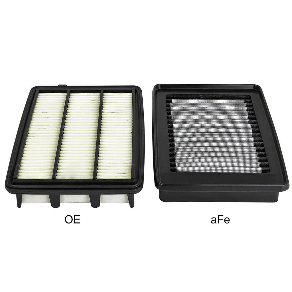 aFe MagnumFLOW Pro DRY S Air Filter, 2017-2021 Civic Type R - Angle 3