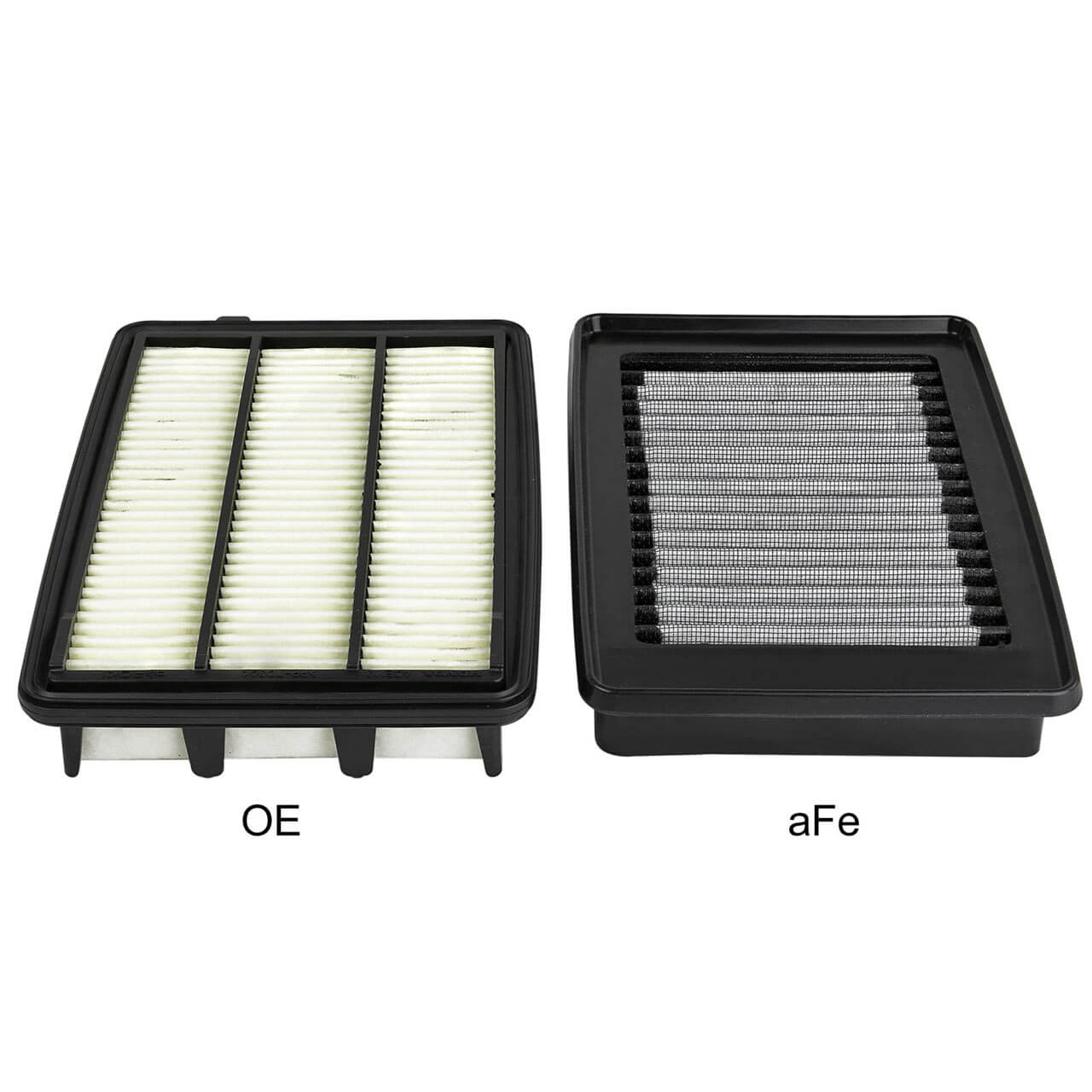 aFe MagnumFLOW Pro DRY S Air Filter, 2017-2021 Civic Type R - Angle 3