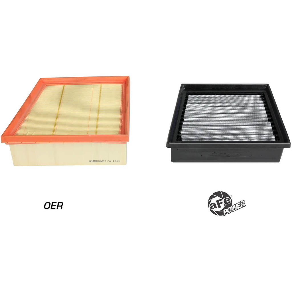aFe MagnumFLOW Pro DRY S OE Replacement Filter, 2014-2019 Fiesta ST - Angle 3