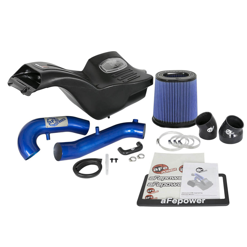 aFe POWER Momentum XP Pro 5R Intake System (Blue), 2017-2020 F-150 Raptor - Angle 4