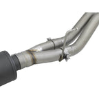 aFe Rebel Series 3in > 3-1/2in Cat-Back Exhaust w/ Black Tips, 2017-2020 F-150 Raptor - Angle 3