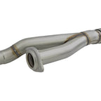 aFe Rebel Series 3in > 3-1/2in Cat-Back Exhaust w/ Black Tips, 2017-2020 F-150 Raptor - Angle 5