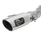 aFe Rebel Series 3in > 3-1/2in Cat-Back Exhaust w/ Polished Tips, 2017-2020 F-150 Raptor - Angle 2