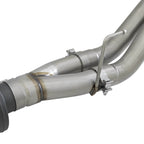 aFe Rebel Series 3in > 3-1/2in Cat-Back Exhaust w/ Polished Tips, 2017-2020 F-150 Raptor - Angle 3