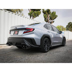 aFe Takeda Cat-Back Exhaust System w/ Black Tips (3in > 2.5in, 304SS), 2022-2026 WRX - Angle 2