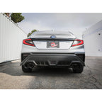 aFe Takeda Cat-Back Exhaust System w/ Black Tips (3in > 2.5in, 304SS), 2022-2026 WRX - Angle 3