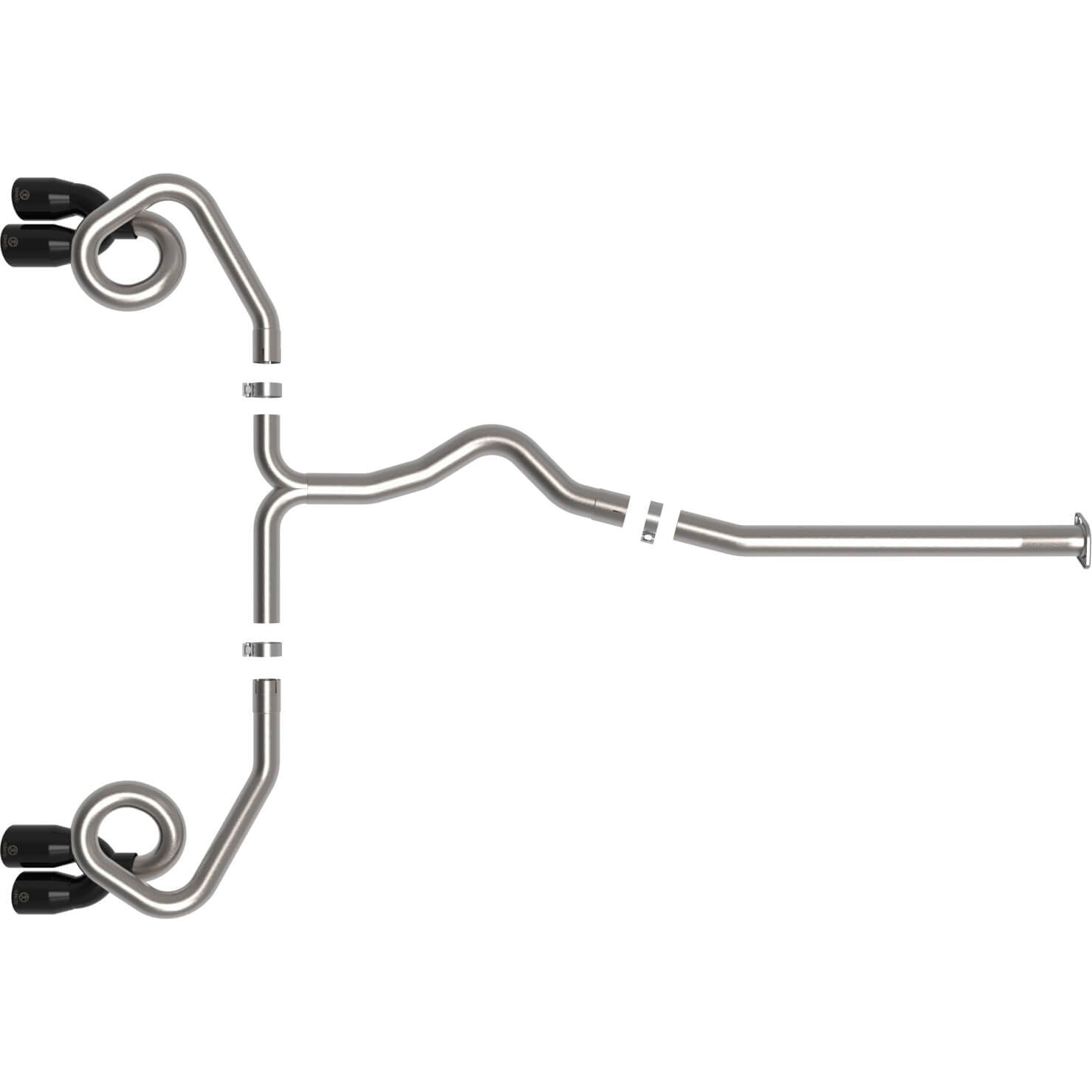aFe Takeda Cat-Back Exhaust System w/ Black Tips (3in > 2.5in, 304SS), 2022-2026 WRX - Angle 5