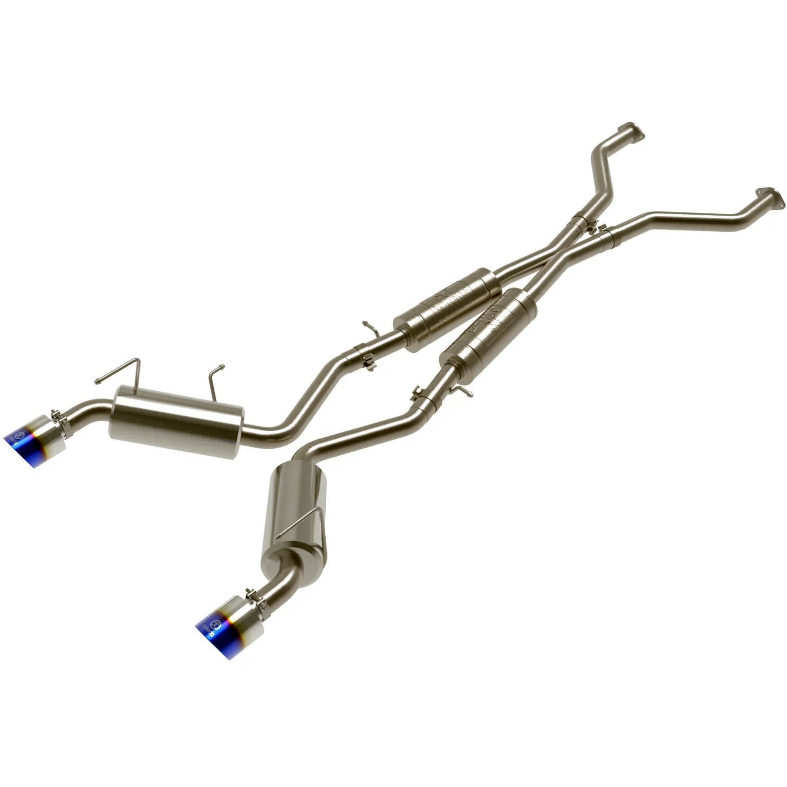 aFe Takeda Cat-Back Exhaust System w/ Blue Flame Tips (2.5in, 304SS), 2009-2020 370Z
