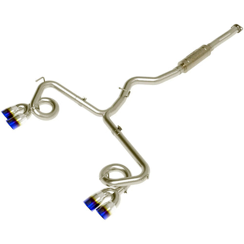 aFe Takeda Cat-Back Exhaust System w/ Blue Flame Tips (3in > 2.5in, 304SS), 2015-2021 WRX & STi