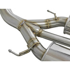 aFe Takeda Cat-Back Exhaust System w/ CF Tips (3in, 304SS), 2017-2021 Civic Type R - Angle 3