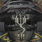 aFe Takeda Cat-Back Exhaust System w/ CF Tips (3in, 304SS), 2017-2021 Civic Type R - Angle 6
