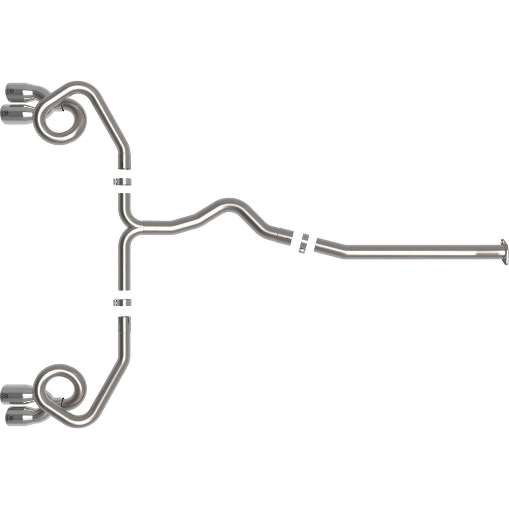 aFe Takeda Cat-Back Exhaust System w/ Polished Tips (3in > 2.5in, 304SS), 2022-2026 WRX - Angle 5