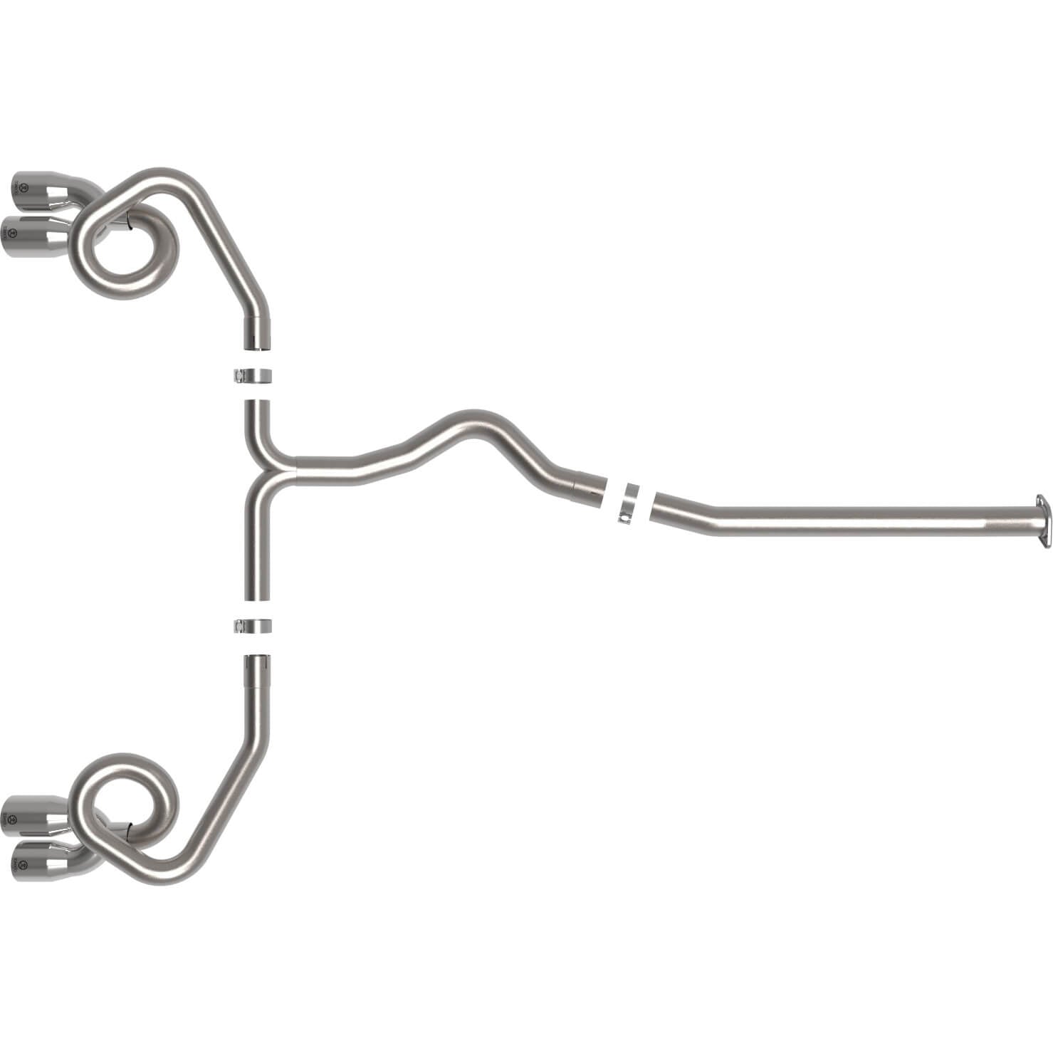 aFe Takeda Cat-Back Exhaust System w/ Polished Tips (3in > 2.5in, 304SS), 2022-2026 WRX - Angle 5