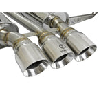aFe Takeda Cat-Back Exhaust System w/ Polished Tips (3in, 304SS), 2017-2021 Civic Type R - Angle 2