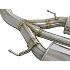 aFe Takeda Cat-Back Exhaust System w/ Polished Tips (3in, 304SS), 2017-2021 Civic Type R - Angle 3