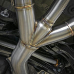 aFe Takeda Cat-Back Exhaust System w/ Polished Tips (3in, 304SS), 2017-2021 Civic Type R - Angle 5