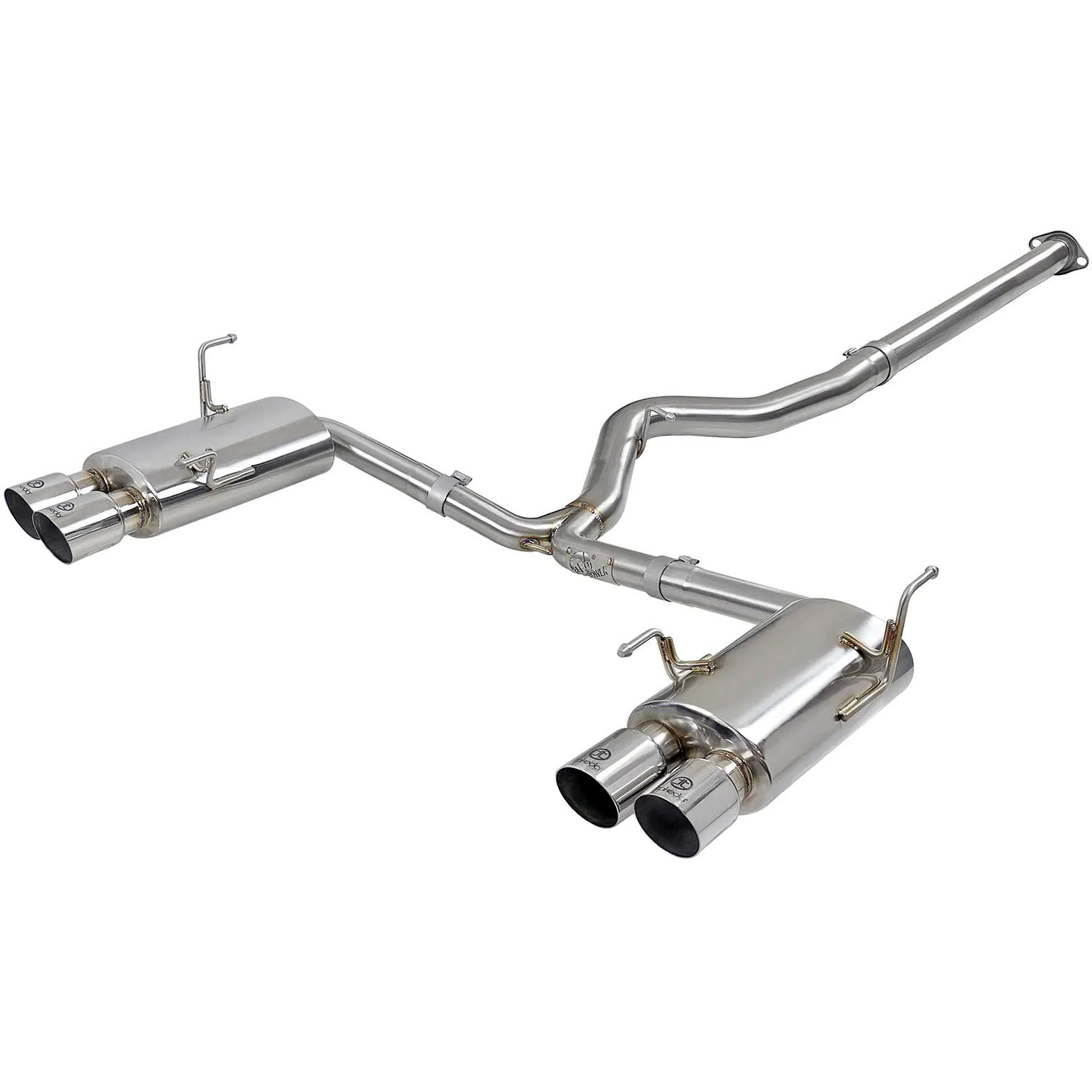 aFe Takeda Cat-Back Exhaust System w/ Polished Tips (3in, 304SS), 2015-2021 STi & 2015-2021 WRX