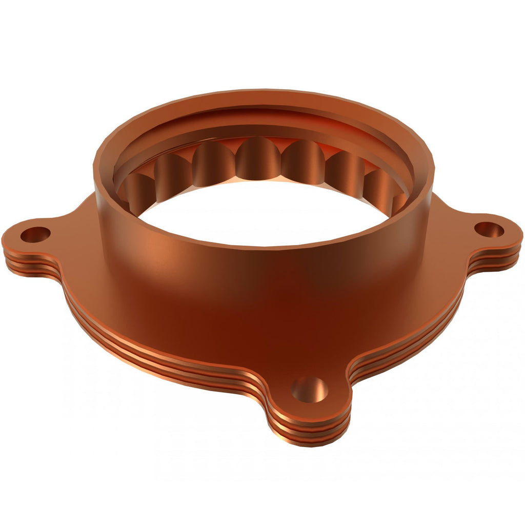 aFe Throttle Body Spacer (Orange), 2022-2025 BRZ & GR86 - Angle 2