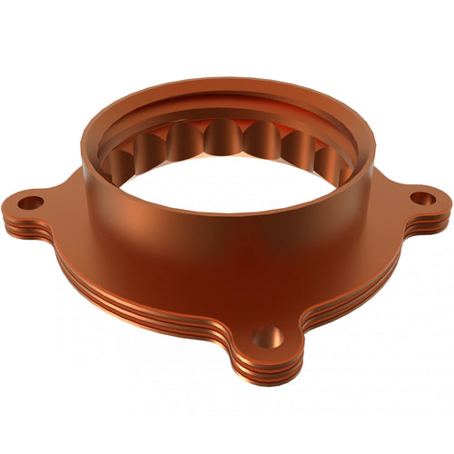 aFe Throttle Body Spacer (Orange), 2022-2025 BRZ & GR86 - Angle 2