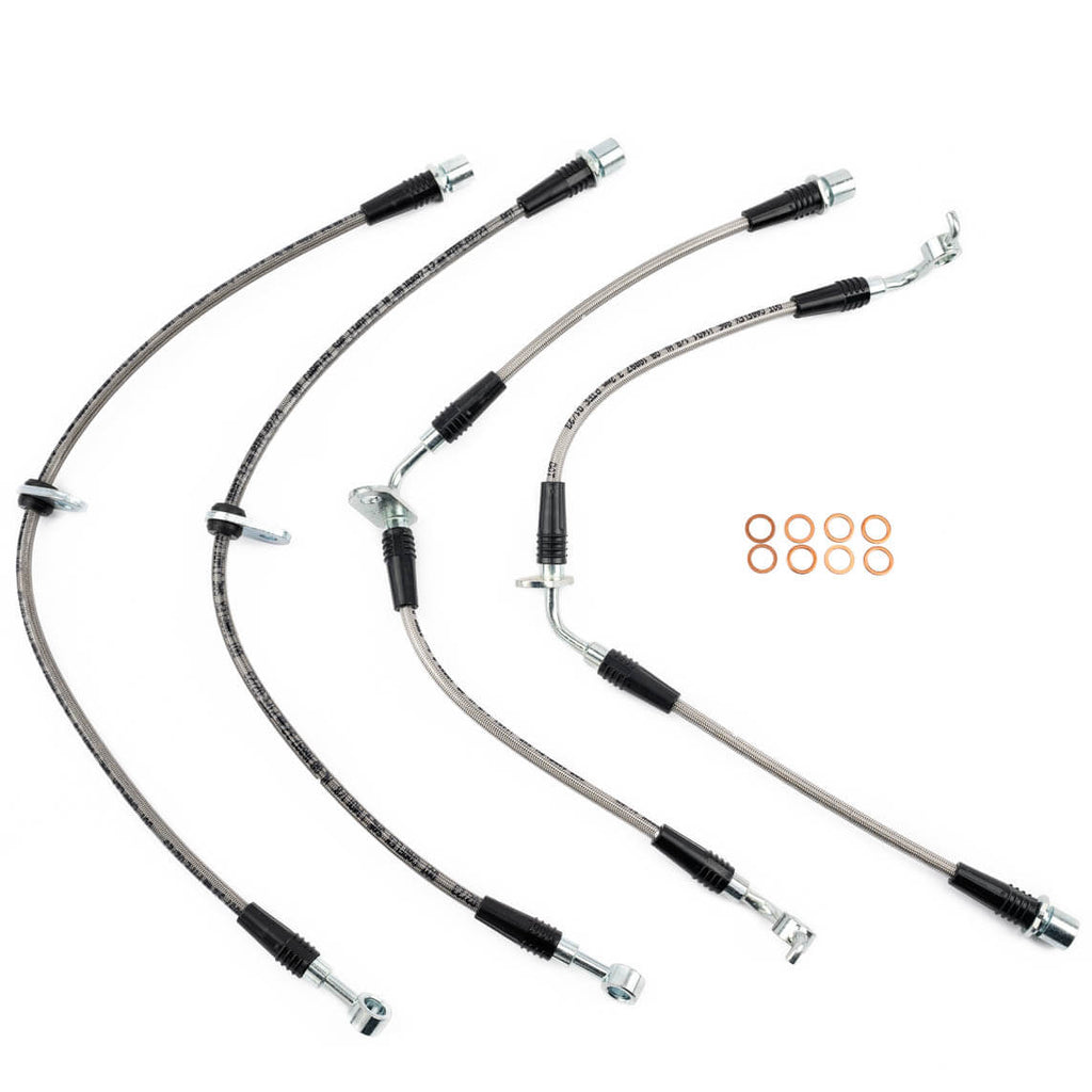 AMS Stainless Steel Brake Hoses, 2022-2025 WRX - Angle 3