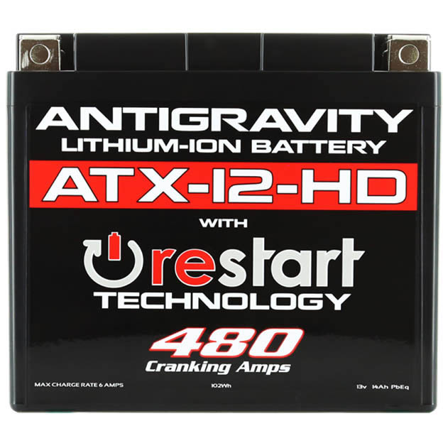 Antigravity Batteries YTX12 High Power Lithium Battery w/ Re-Start - Angle 2