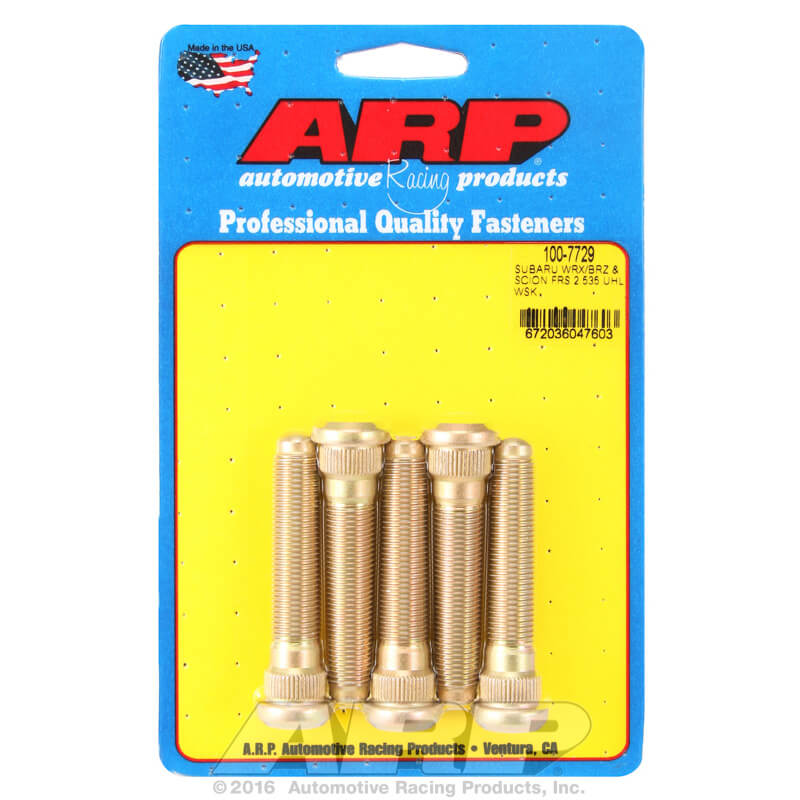 ARP Wheel Studs (Extended, 2.535in, 12x1.25mm, Pack/5), 2002-2026 WRX & 2004-2021 STi & 2013+ BRZ/FR-S/86