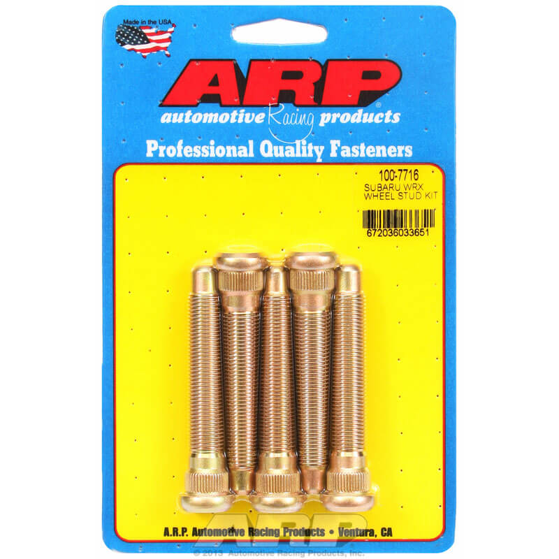 ARP Wheel Studs (Extended, 3in, 12x1.25mm, Pack/5), 2002-2026 WRX & 2004-2021 STi & 2013+ BRZ/FR-S/86
