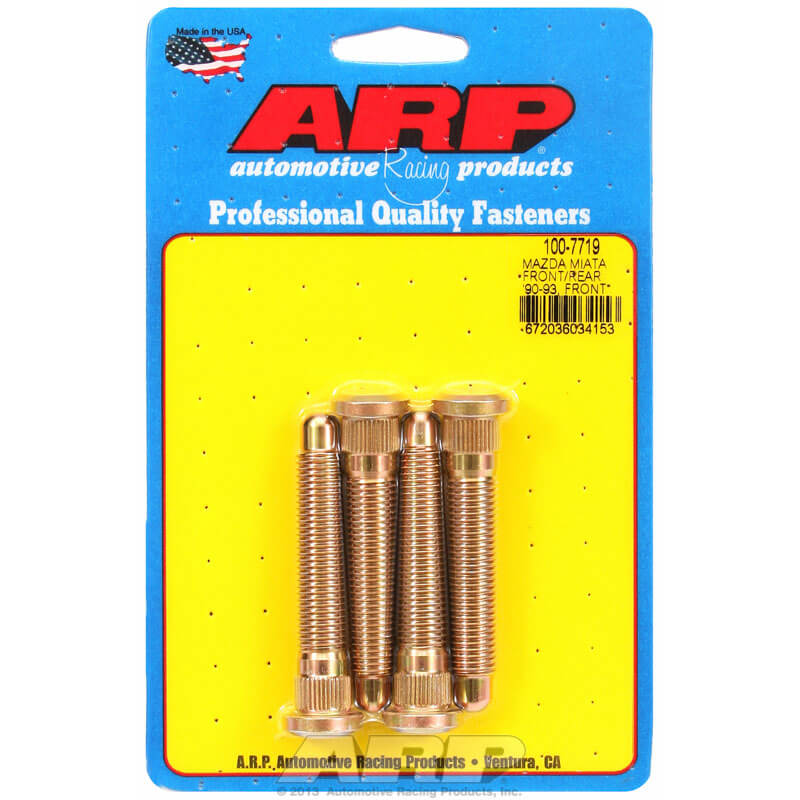 ARP Wheel Studs (M12x1.5mm, Pack/4), 1990-1993 Miata (F or R) & 1993-2005 Miata (F Only)
