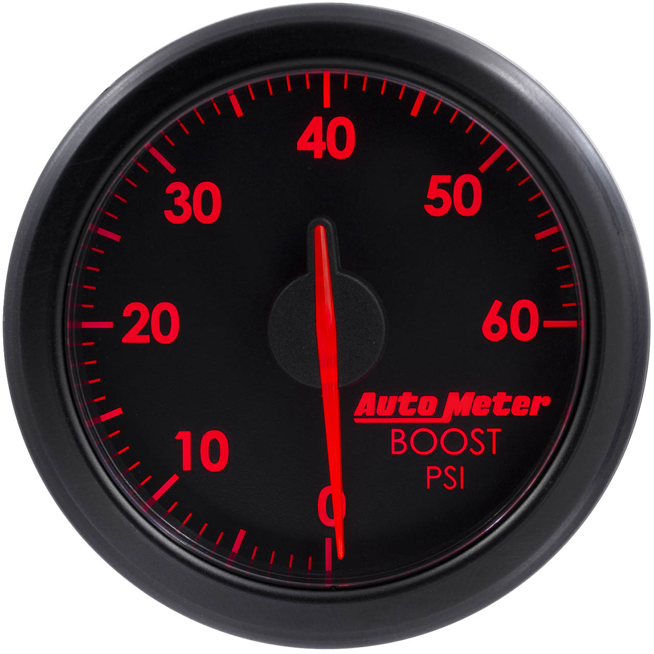 AutoMeter AirDrive Boost Gauge (52mm, 0-60 PSI, Black) - Angle 2