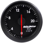 AutoMeter AirDrive Exhaust Gas Temperature (EGT) Gauge (52mm, 0-2000 F, Black)