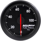 AutoMeter AirDrive Fuel Pressure Gauge (52mm, 0-100 PSI, Black)