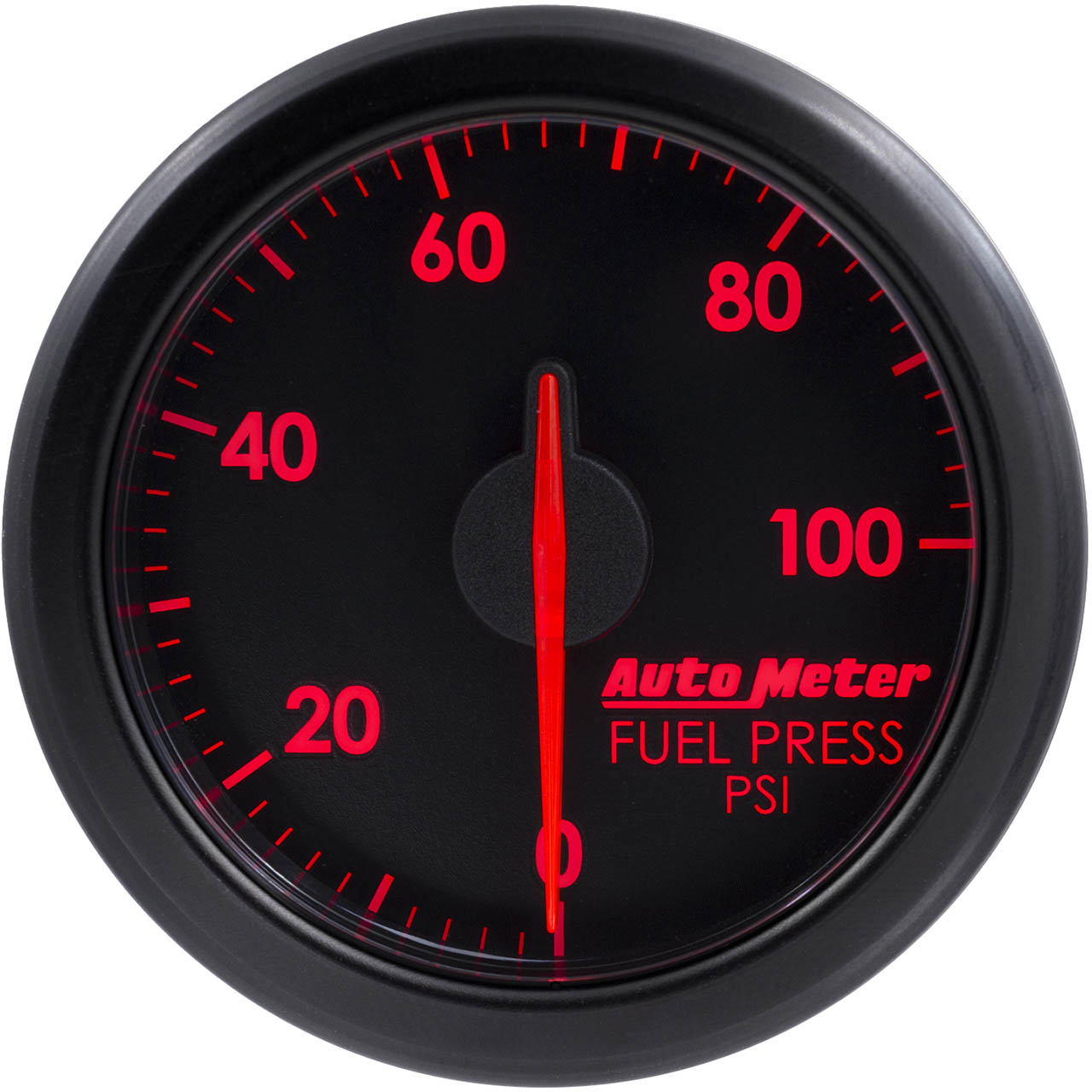 AutoMeter AirDrive Fuel Pressure Gauge (52mm, 0-100 PSI, Black) - Angle 2