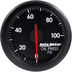 AutoMeter AirDrive Oil Pressure Gauge (52mm, 0-100 PSI, Black)