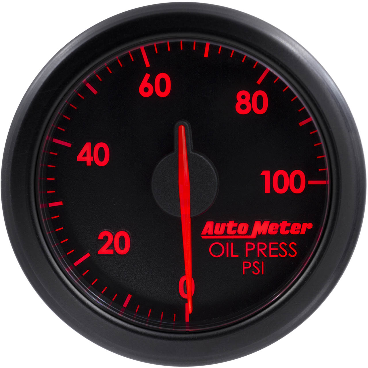 AutoMeter AirDrive Oil Pressure Gauge (52mm, 0-100 PSI, Black) - Angle 2