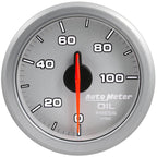AutoMeter AirDrive Oil Pressure Gauge (52mm, 0-100 PSI, Silver)