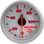 AutoMeter AirDrive Oil Pressure Gauge (52mm, 0-100 PSI, Silver) - Angle 2