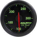 AutoMeter AirDrive Oil Temperature Gauge (52mm, 100-300F, Black) - Angle 3