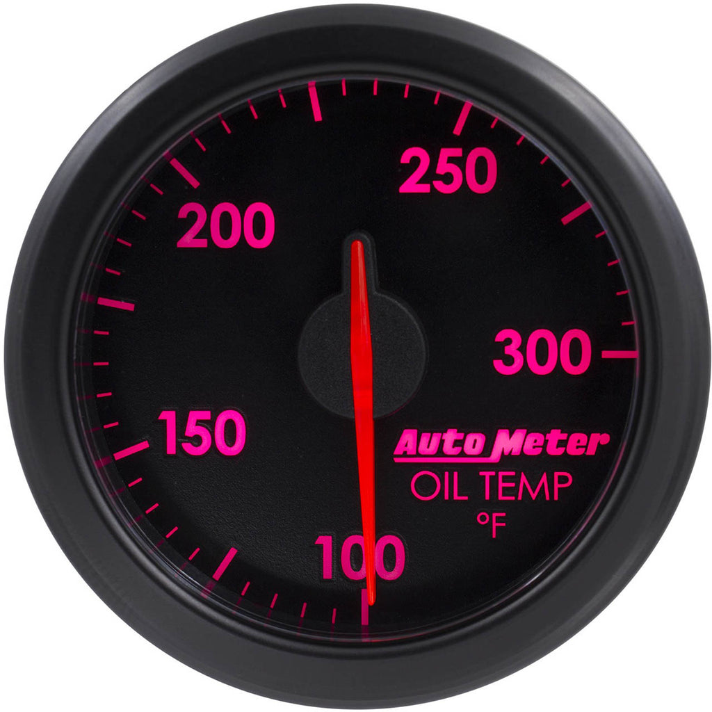 AutoMeter AirDrive Oil Temperature Gauge (52mm, 100-300F, Black) - Angle 5