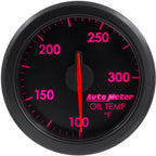 AutoMeter AirDrive Oil Temperature Gauge (52mm, 100-300F, Black) - Angle 5