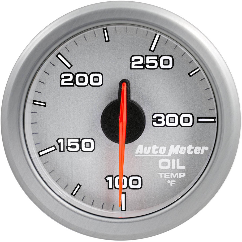 AutoMeter AirDrive Oil Temperature Gauge (52mm, 100-300F, Silver)