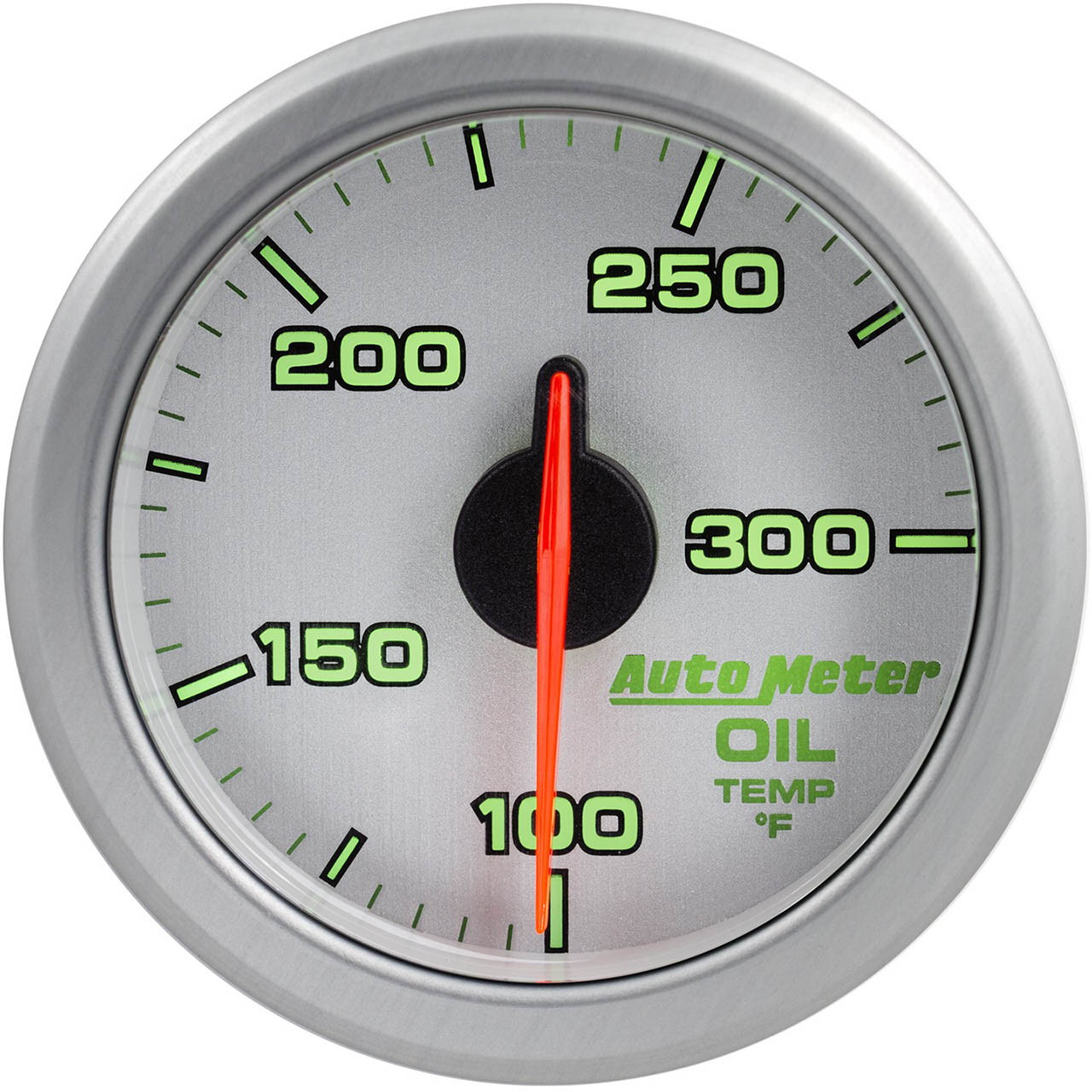 AutoMeter AirDrive Oil Temperature Gauge (52mm, 100-300F, Silver) - Angle 3