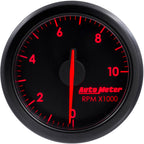 AutoMeter AirDrive Tachometer (52mm, 0-10,000 RPM, Black) - Angle 2