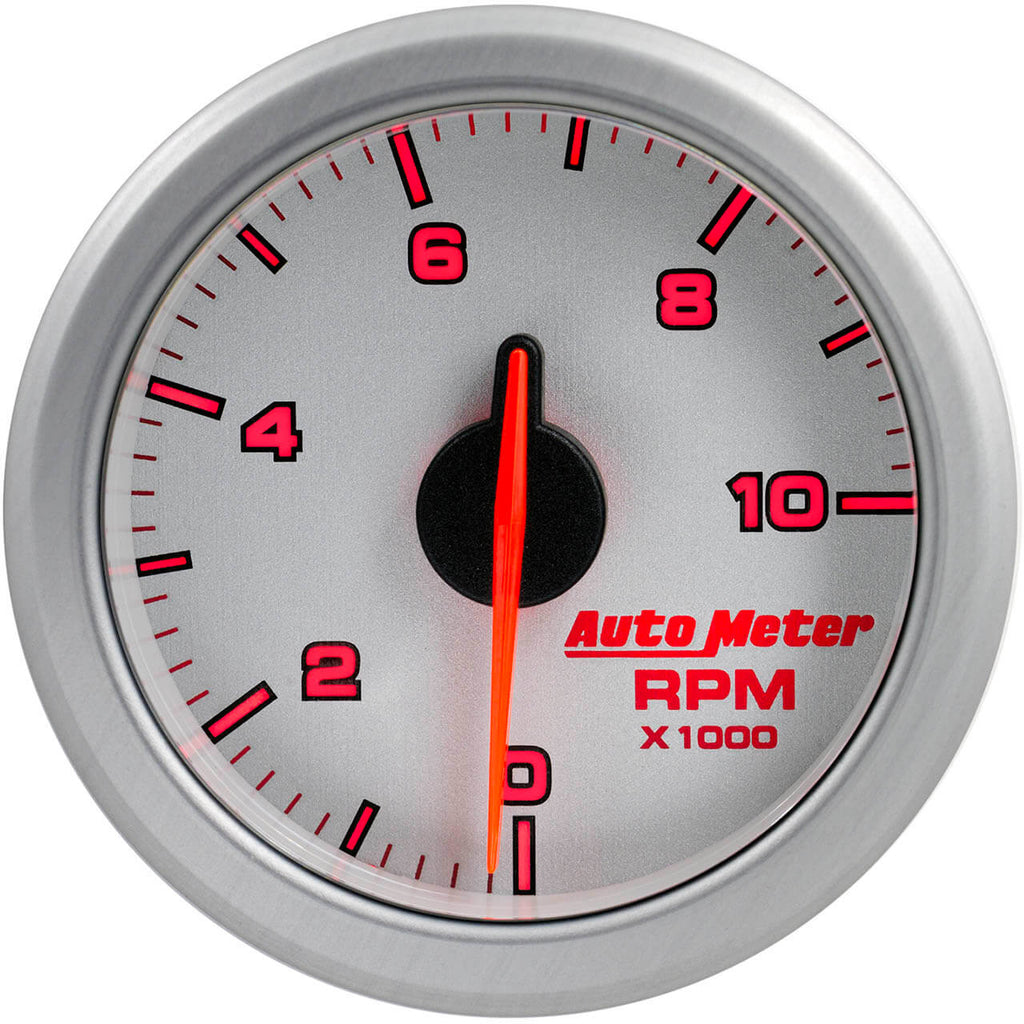 AutoMeter AirDrive Tachometer (52mm, 0-10,000 RPM, Silver) - Angle 2