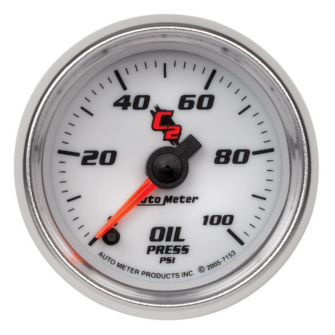 AutoMeter C2 Series, 2 1/16in Electric Oil Pressure Gauge, 0-100 PSI