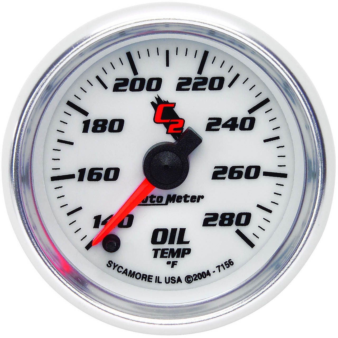 AutoMeter C2 Series Electric Oil Temperature Gauge (2 1/16in, 140-280F)