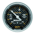 AutoMeter Carbon Fiber Boost Gauge (2 1/16in, 15 PSI w/ Peak/Warn)